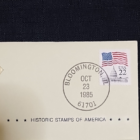 Vintage Adlai Stevenson Commemorative Stamp Display "Historic Stamps of America" - Picture 2 of 4